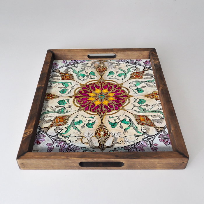 Aberto Design REF009 Bandeja de Madera Maciza 48x38x4 cm